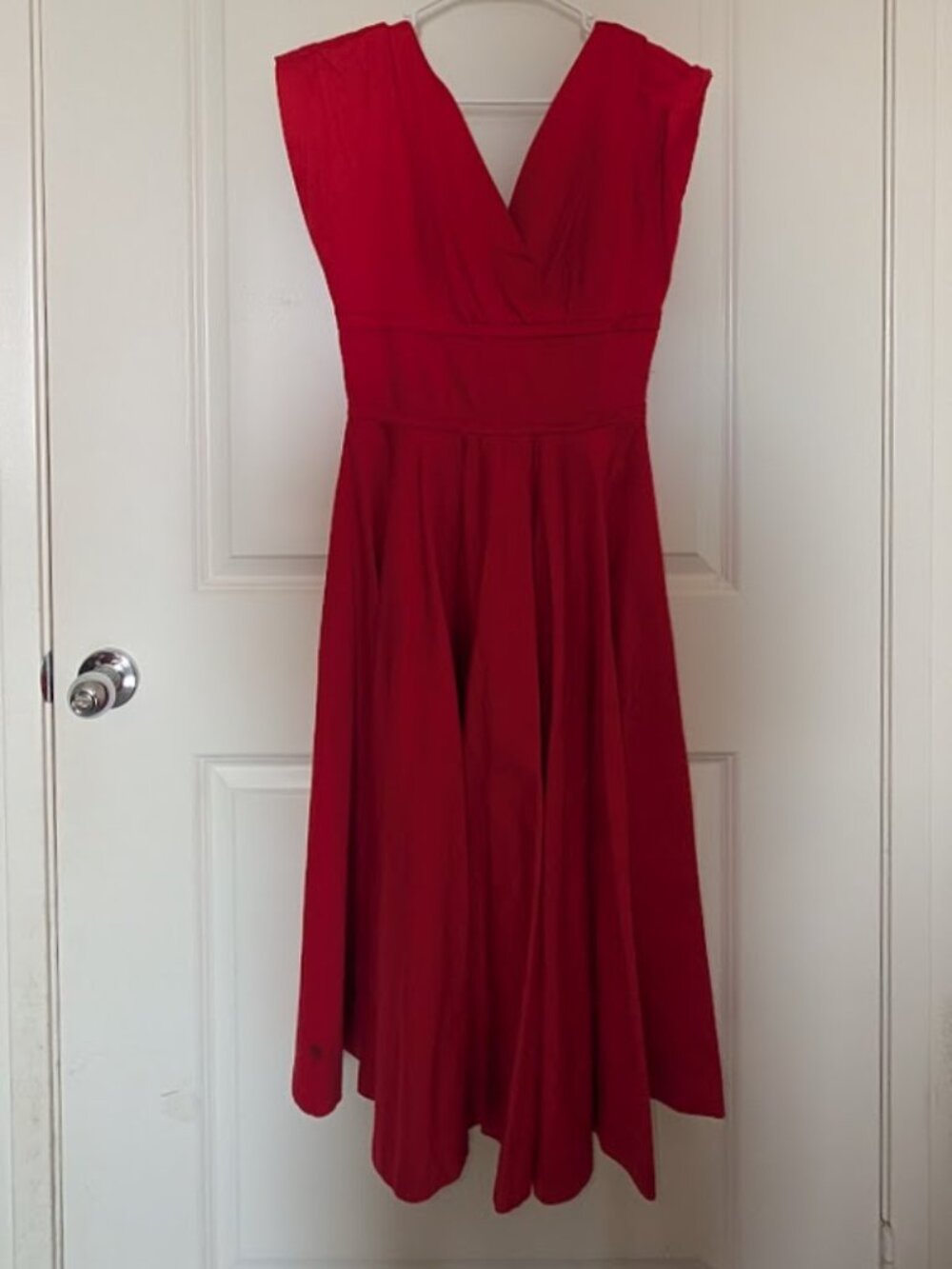 Red Pinup Rockabilly Midi Dress by Retrospec'd Clothing